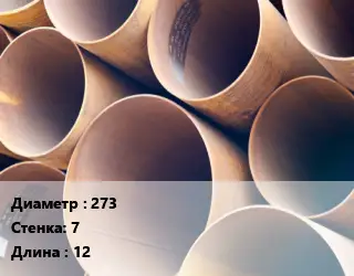 Труба магистральная 273 s=7 L=12